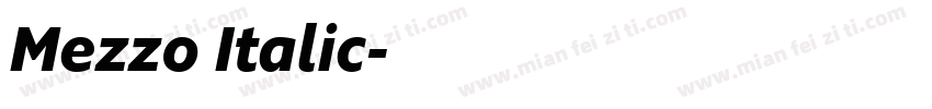 Mezzo Italic字体转换